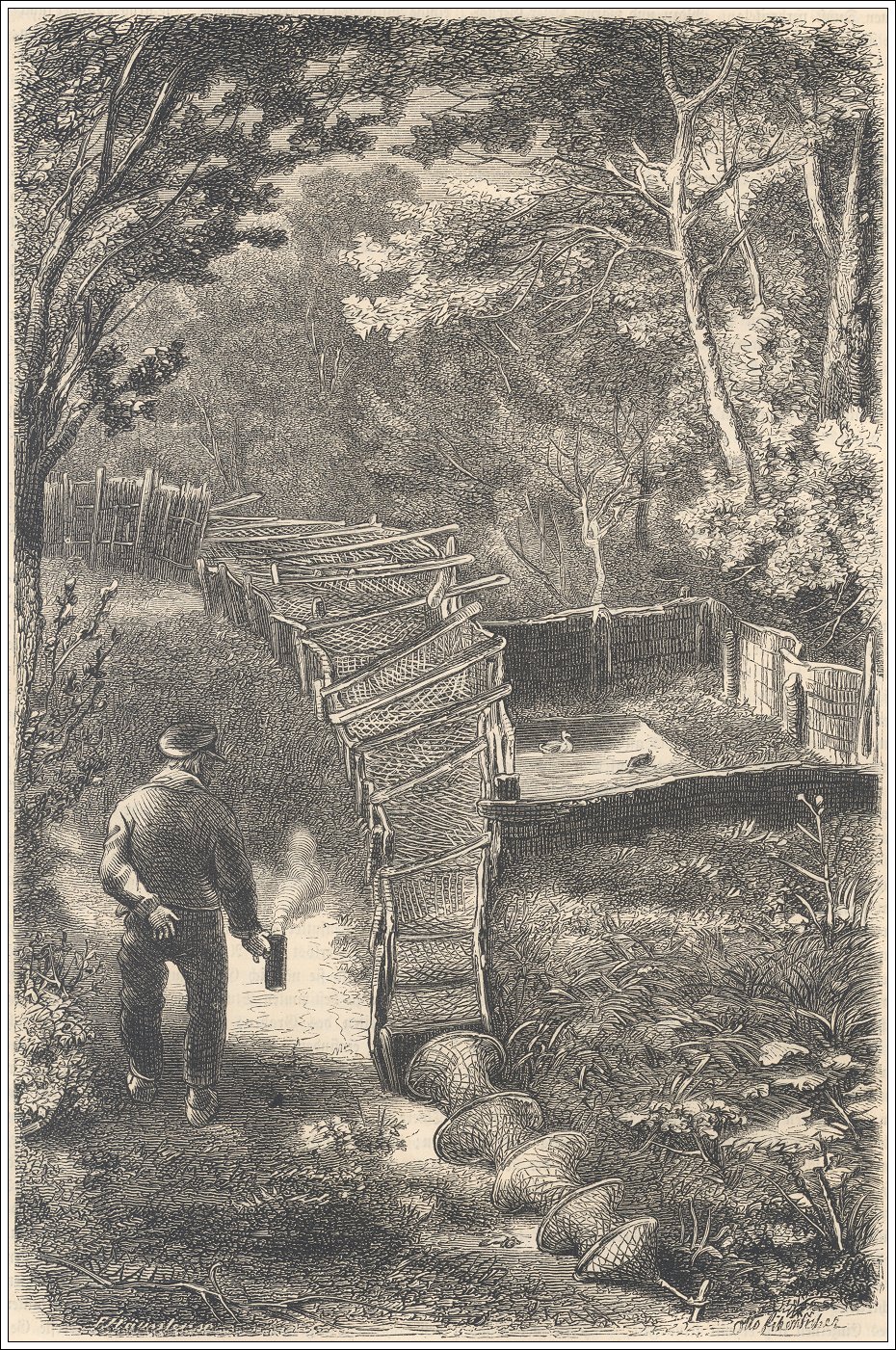 Kampen Fuglekøje på Sylt 1864. Xylografi efter tegning af Otto Fikentscher