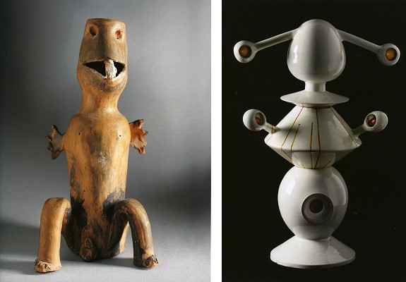 Skulpturer af Asger Jorn og Roberto Matta