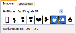 Download fonten Zapf Dingbats med de to Aldus-blade