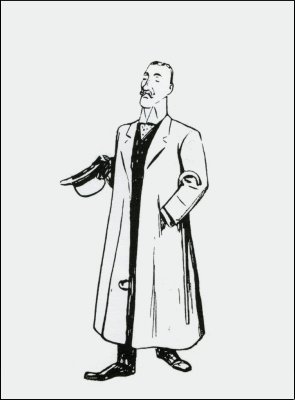 Christian Hiorth-Clausen i Sophus J�rgensens satiriske streg