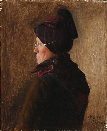 Julius Exner: En ældre Fanøkone. 1907