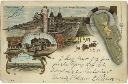 Postkort fra Fanø Bad 1896