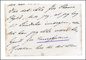Udsnit af brev fra læge Niels H. Anthonisen til hans kæreste 1894 Udsnit af brev fra læge Niels H. Anthonisen til hans kæreste 1894