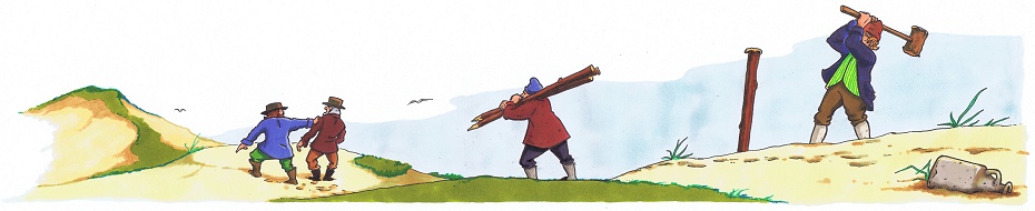 Efter auktionen skulle der s&aelig;ttes skel mellem S&oslash;nderho og Fan&oslash;. Det gik ikke helt stille af!