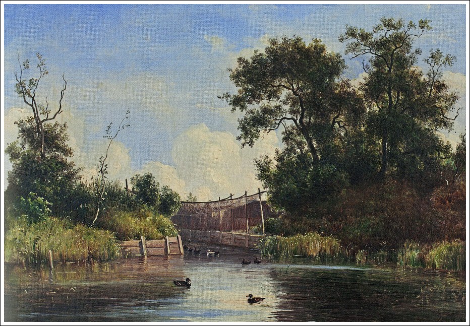 En fuglek&oslash;je p&aring; F�hr malet af Thorald Brendstrup i 1855