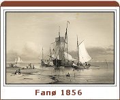 Part af stranden ved Fan&oslash;. Emilius B&aelig;rentzen 1856