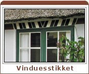 Vinduesstikkets farver hvid, gr&oslash;n, sort p&aring; Fan&oslash;