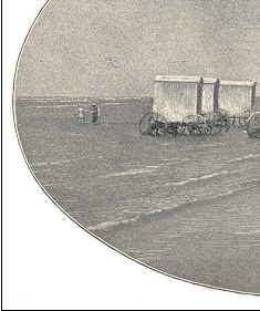 Badevogne i strandkanten Fan&oslash; Nords&oslash;bad