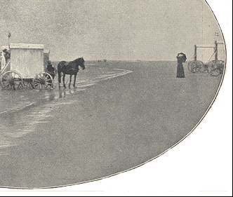 Badevogne i strandkanten Fan&oslash; Nords&oslash;bad