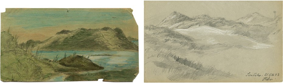 Johanne Bork. Engdrag mellem Skovstien og Strands&oslash;vej