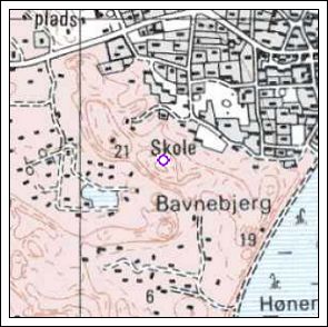 Kort over Kåverbjerget