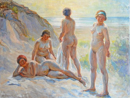 Heinrich Dohm: Kvinder på stranden. 1932 Heinrich Dohm: Kvinder på stranden. 1932