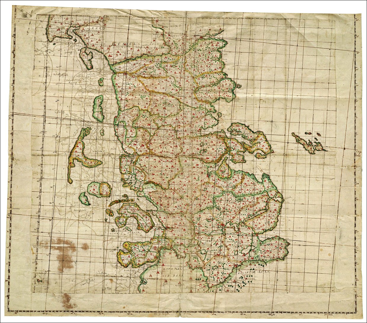 Newe Landtcarte von dem Hertzogthumbe Schleswieg. Anno 1650