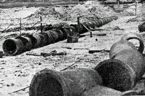 R&oslash;rledningen, der skal f&oslash;re frisk havvand ind i dammene