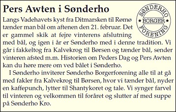 Pers Awten 2016 ved Kalvekrog i S&oslash;nderho. Fan&oslash; Ugeblad