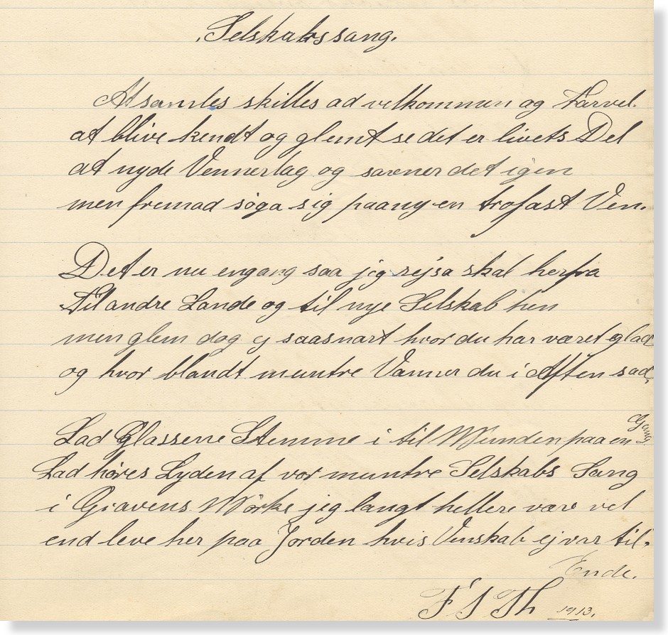 Frands J&oslash;rgen Thomsens afskrift af At samles skilles ad