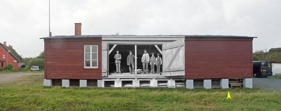 Det tidligere S&oslash;nderho Vagerhus. Nu snedkermester Gustav Petersens v&aelig;rksted