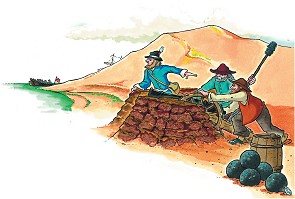 Kanonbatteriet neden for Kr&aelig;mmerbjerget