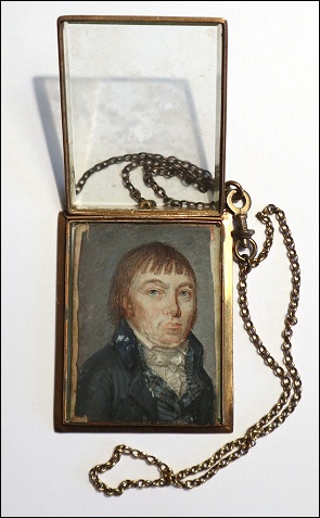 Miniatureportr&aelig;ttet er malet p&aring; en tynd elfenbensplade