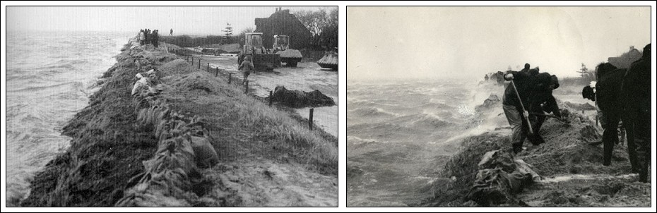 Norddiget var under h&aring;rdt angreb fra stormflodens b&oslash;lger
