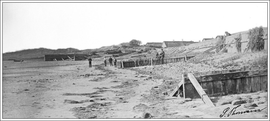 Bolv&aelig;rk og h&oslash;fder p&aring; S&oslash;nderho Havn f&oslash;r 1933