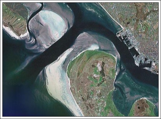 Gr&aring;dyb mellem Skallingen og Fan&oslash;