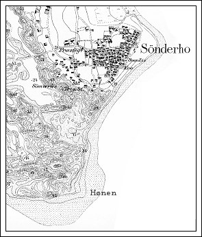 Sydspidsen af Fan&oslash; med S&oslash;nderho og H&oslash;nen