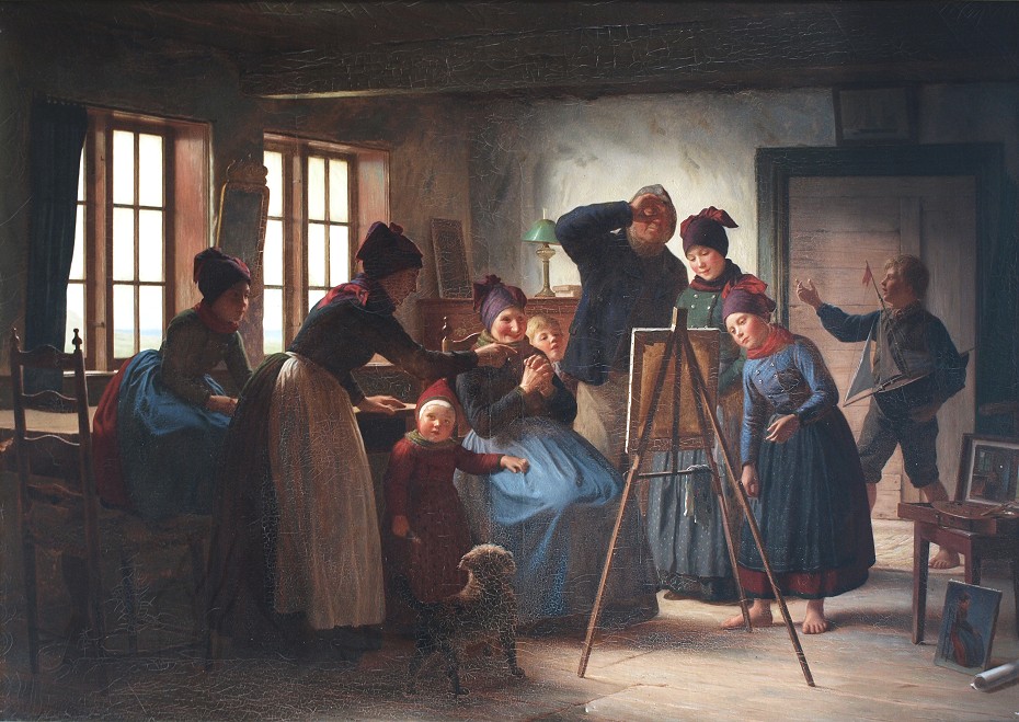 Julius Exner: Fan&oslash;boere more sig i kunstnerens frav&aelig;relse over hans maleri